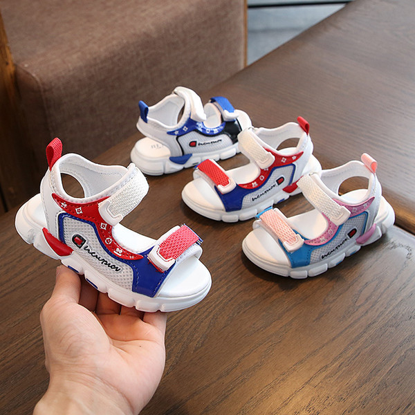 Baby Kids Sandals For Girls Male Girl Beach Children Shoes Baby Soft Bottom Study Walking Shoes Non-slip