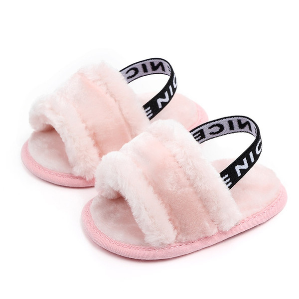 Summer Baby Shoes Fashion Baby Girl Sandals Soft Classic Breathable Fur Shoes Simple Elastic Sandals princess