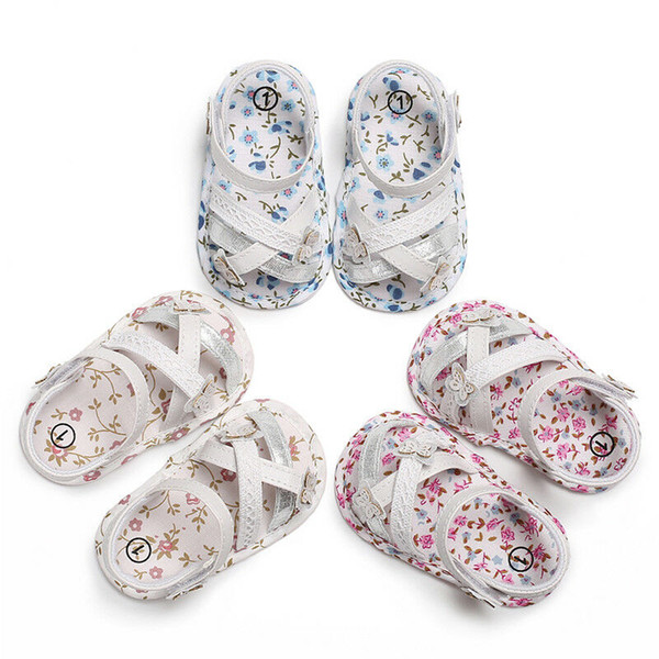 Soft Summer Baby Girl Sandals Toddler Prewalker Sole Kids Crib Newborn Shoes 0-18M