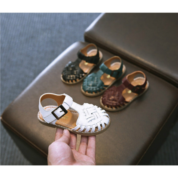 Children Fashion Sandals 2020 Summer Explosion Shoes Baby Casual Woven Hollow Out Sandals Boys Girls Unisex Flat Shoes Child Sandals Hot