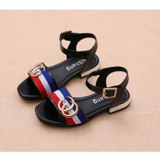 Girls Designer Sandals Fashion Shoes 2020 Summer Children Tide Brand Princess Shoes with Letter Pattern Girl Luxury Shoes Hot