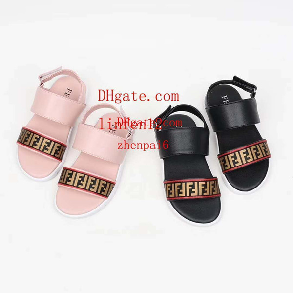 Kids sandals 2019 Summer Fashion Baby Girls boys Sandals Elastic Slip-Resistant Letter decoration Beach Shoes Toddler Leisure sandals A-di1