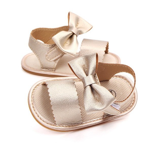 Baby Cute Sandals Newborn Baby Girl Bow Tie Sandals Summer Shoes Casual Fashion Girls PU Hot