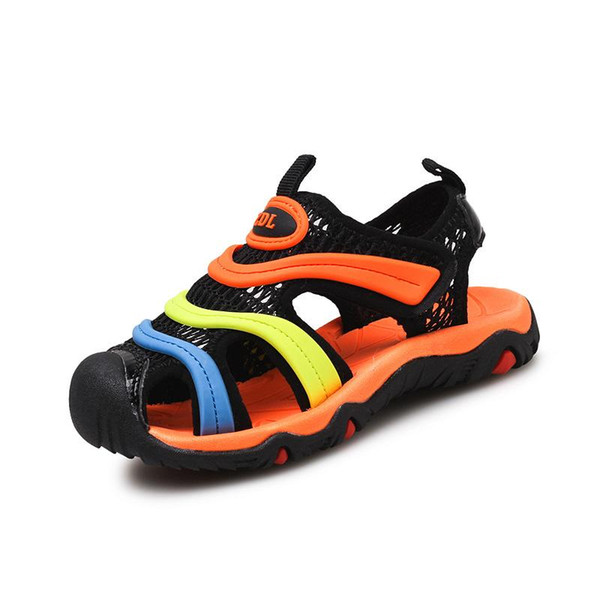 Children Boy Beach Sandal Shoes Summer Child Round toe sandals cut-outs Shoes Kids Soft sandals breathable flats