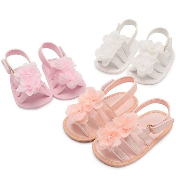 2019 new Summer floral Baby Moccasins Soft Baby First Walker Shoes girls shoes Baby Sandals princess Flower Infant Shoes Newborn Shoe