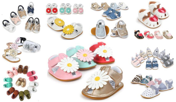 the best gift for baby!12 pairs/lot(can mix styles and sizes)hot sale style Summer baby shoes Fashion baby sandals Summer baby footwear