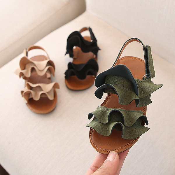 New Fashion Flower Summer Sandals Toddler Girls Shoes Children Sandals Girls Princess Soft Shoes Kids Outdoor Beach Shoes