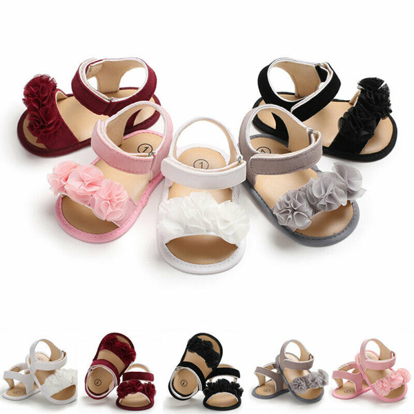 0-18M Baby Girl Lovely Sandals Sneakers Toddler Kid Soft Crib First Walker Shoe