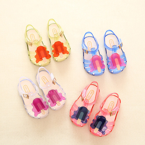 New Kids Mini Sed Jelly Sandals For Baby Girls ice cream Children Summer Cute Cartoon Beach Shoes Infantil Sandalia 0101169