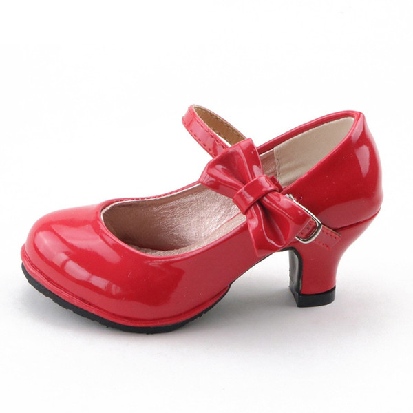 Girls Party Shoes Autumn Bowtie Sandals 2020 New Children Shoes High Heels Princess Sweet Sandals For Girls
