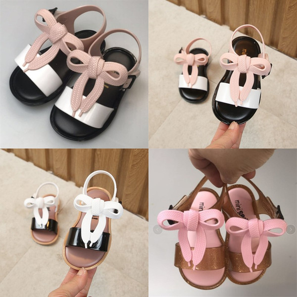 Girl Jelly Lace Bow Sandals Kids Bow Jelly Sandals Princess Summer Bows Jelly Sandals Kids Designer Beach Shoes