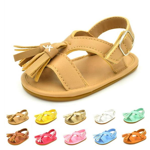Best Quality First Walker Baby Moccasins Children Summer Sandals Infant Girls Soft Soled Kids Footwear Toddler Girl Shoes