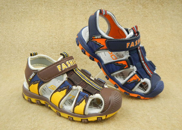 2016 Comfortable Boys Sandals Boys Shoes With soft bottom and Baotou Size 26-31 Kids shoes DHL Free