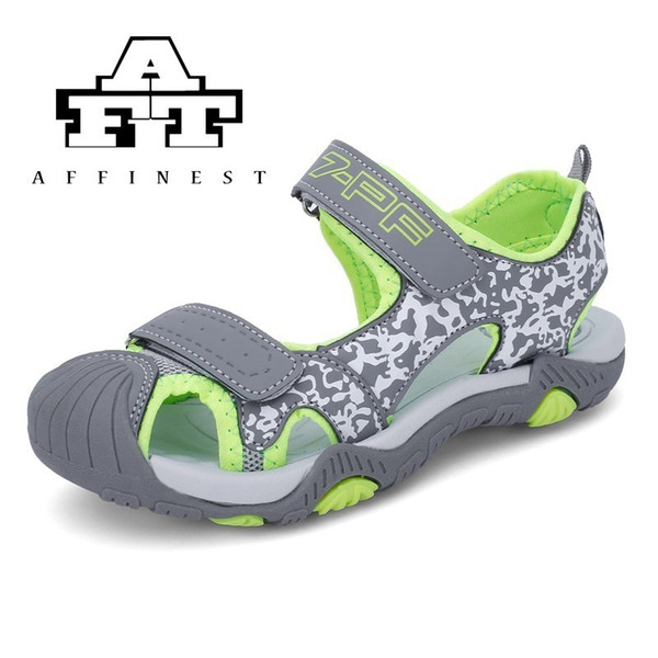 Summer Kids Shoes Closed Toe Children Sandals For Boys PU Leather Non-slip Casual Sandals Outdoor Camouflage Boy