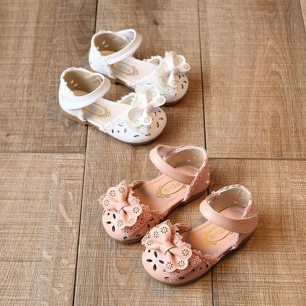 Girl Princess Flowers Lace Shoes Children Girl Dance Shoes Fashion Leather Party