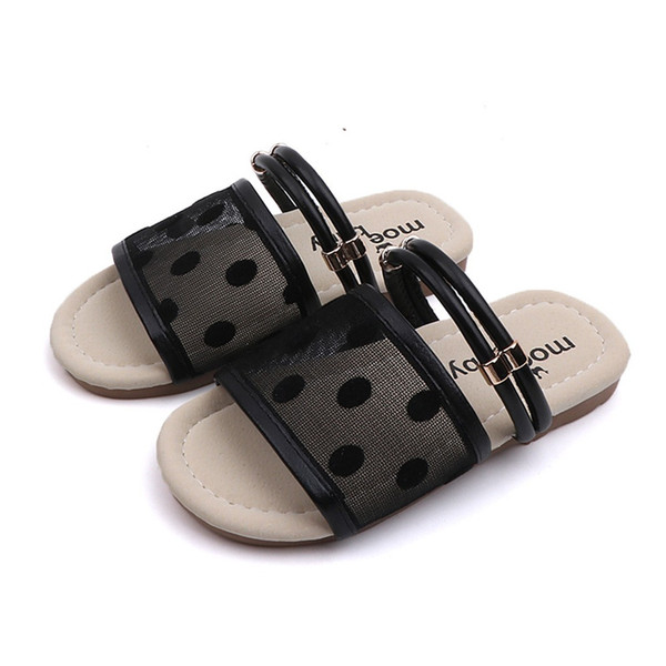 ONTO-MATO Baby kids sandals beach slippers Children Kids Boys Girls Polka Dot Flat Slippers Back Strap Casual Shoes Sneaker