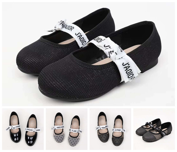 girl shoe lace pearl child girl black sandal beach fashion slipper Eu26-35 send with box