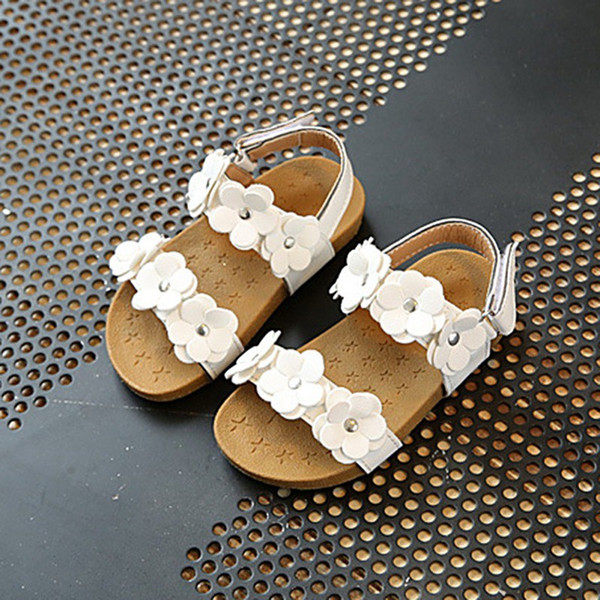 2019 New Casual Soft Soled Breathable Anti-slip Walking Shoes Summer Girl Floral Design Sandals First Walkers