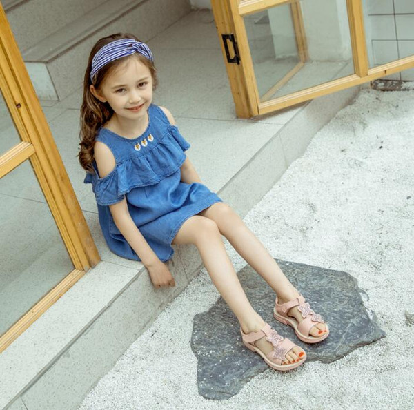Lovely Sandals Girls Flats Summer Pink shoes