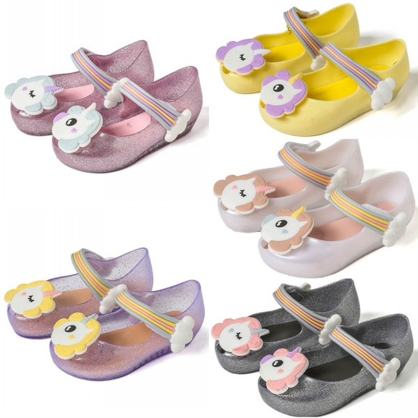 New Summer Dargon Sandals Mini Melissa Shoes Cute Jelly Shoe Fish Mouth Girl anti skid Kids Sandal Toddler