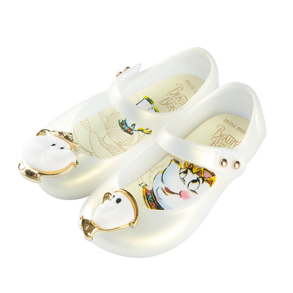 2018 Summer Girls Sandals Indoor Antiskid Sandals Teapot Design Girl Jelly Crystal Thick bottom Antiskid Girls Beach Shoe for kids #18