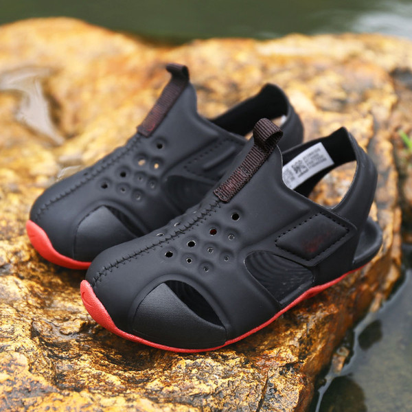 2019 Brand Children Shoes Kids Sandals Boys Girls Breathable Flats Summer Beach Shoes 3 colors Sandals Free shipping