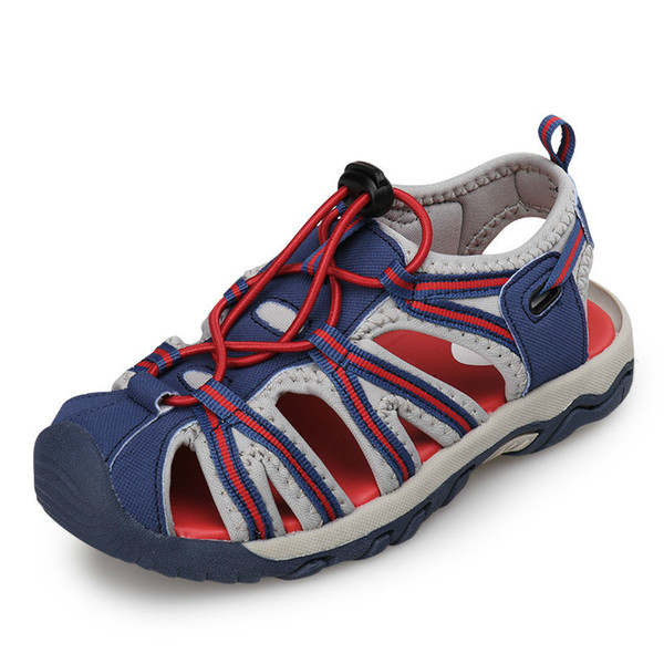 2019 New Kids Sandals Boys Summer Fashion Shoes Elastic Band Little Children Footwear For Boys Beach Sandals Size 25#-32#