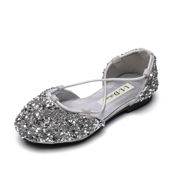 2019 new kids designer shoes sequin girls shoes princess girls sandals Summer Kids Sandals kids shoe Girl Dress Shoes Girls Footwear A3171