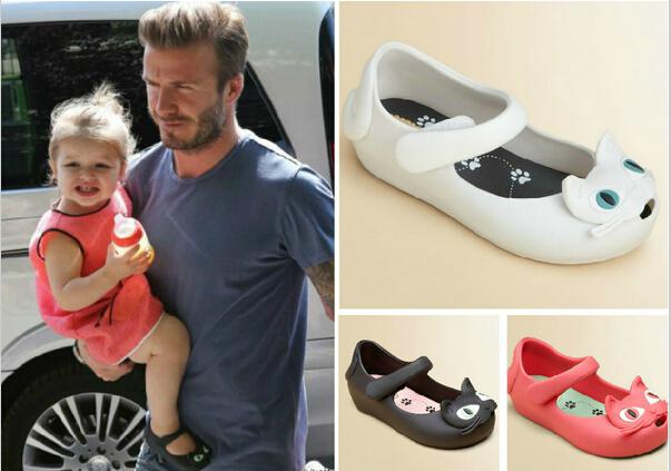 Wholesale-For mini sandals Melissa jelly shoes russy cat baby ploughboys hole sandals slippers waterproof soft slip-resistant outsole