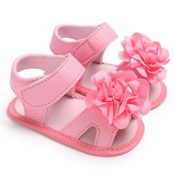Summer Sweet Baby Girls Princess Style Cute Flower Crib Infant Toddler Soft Soled Shoes Sandal