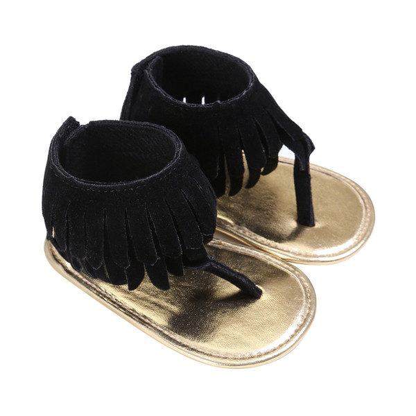 Baby Girls Tassels Shoes Summer Sandal Breathable Infant Shoes Anti-slip Newborn Kids Crib Bebe Footwear 0-18Month 2 Colors