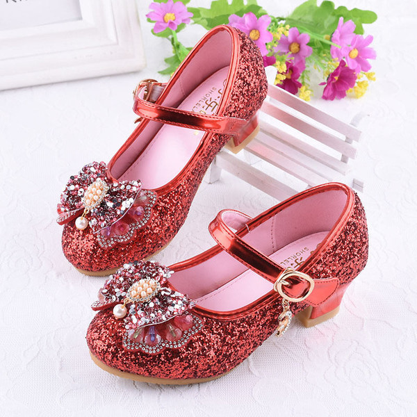 Kids Girl Princess Shoes With Bow Wedding Toddler Chaussures Pour Enfants Soft Baby Infant Girls Party Sandal Shoes