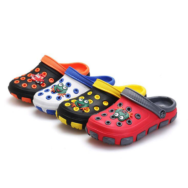 Kids Summer Sandals Slippers GIrl & Boy Children Cartoon Frog Clogs Mules Shoes Wear Non-slip Baby Sandals Garden House Shoe