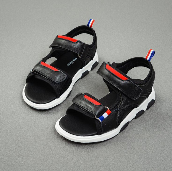 2018 Summer Beach Boy Sandals Kids Genuine Leather Shoes Fashion Sport Sandal Children Sandals For Boys Leather Casual Shoes