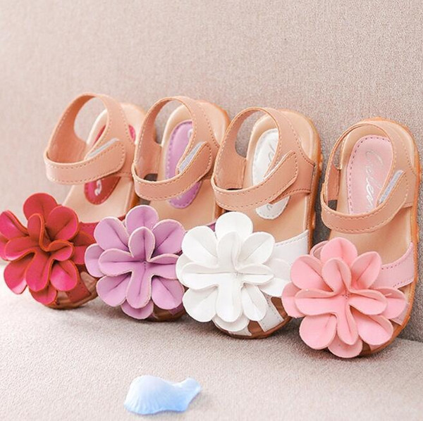 Summer 2018 new Fashion Flower Girls Sandals floral Children Beach Sandals Girl Shoes sweet baby shoes baby shoes kids Footwear