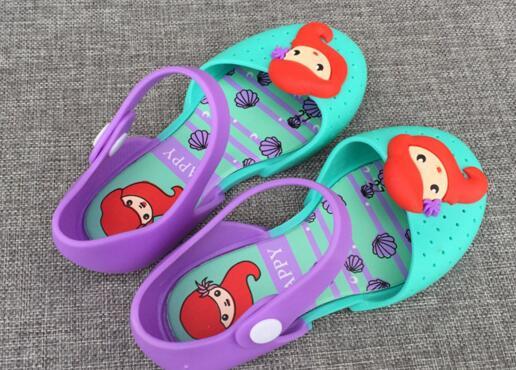 2019 Melissa jelly shoes Girls Mermaid princess Sandals children Flat Sandal kids Soft bottom shoes girls fragrance sandals