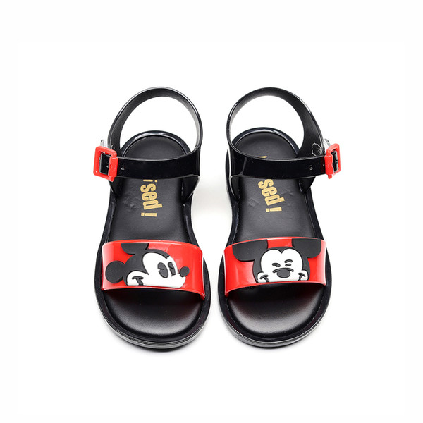 Mini Melissa Style Twins Pattern Girls Jelly Sandals Kids Sandals Non-slip Princess Shoes Toddler