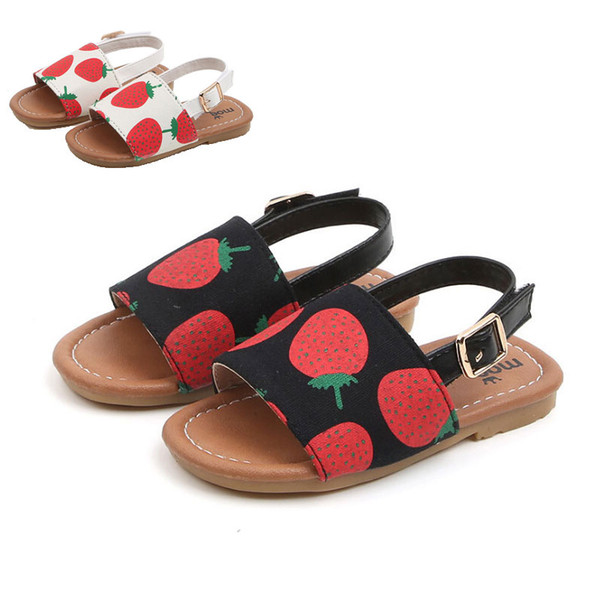 Children's Flat-soled Sandals Boys Summer 2019 New Girl Fashion Fruits Print Soft-soled Beach Shoes Children's Baby Shoes #27