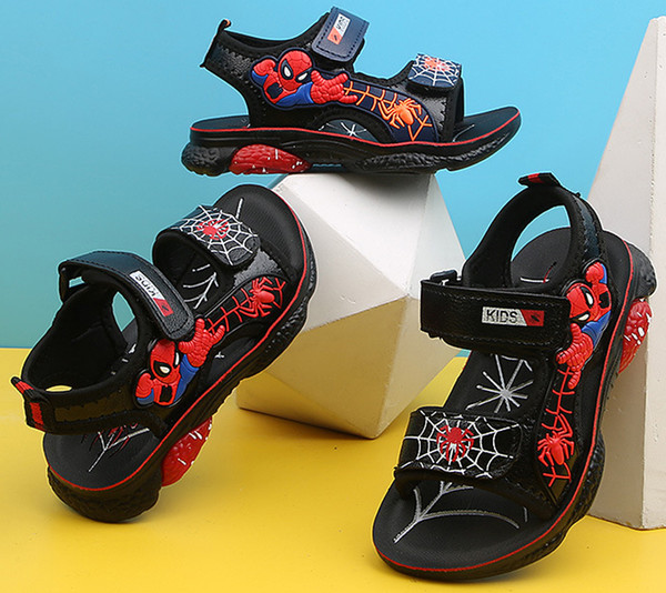 Summer Baby Boy And Girl Fashion shoes Leather Sandals Casual Shoes Beach Shoes Fashion Footwear Kids Sandals Blue+Black 2Pair
