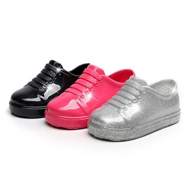 2018 Baby Plastic Shoes Non Slip Kids Beach Shoeses Antiskid Soft Bottom Sandals Girl Boy Foothold Pink Black Grey Blink Shoes