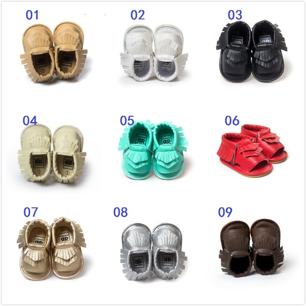 DHL free shipping new Baby moccasins first walker shoes Tassels baby shoes soft soled shoes soled sandals Multy Color