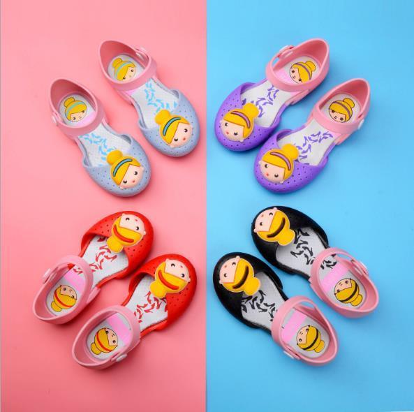 Best selling summer girls sandals Mickey children s shoes PVC beach shoes Melissa girls jelly shoes 24-29cm