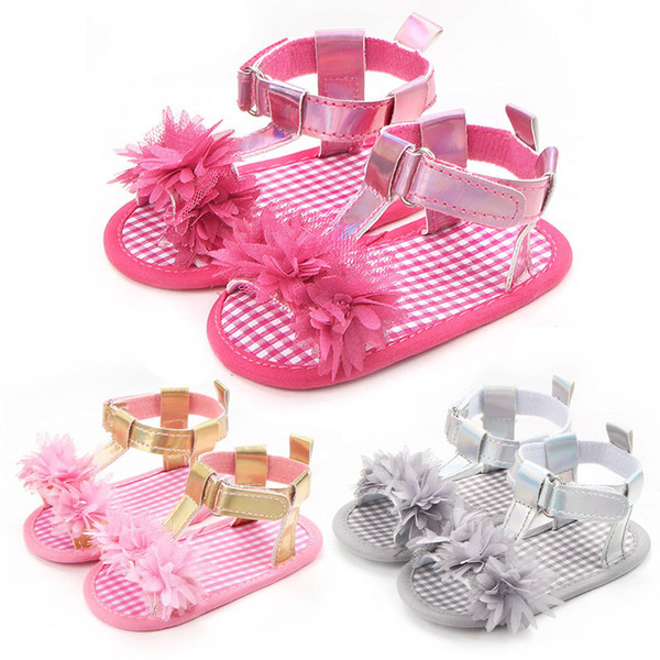 Fashion Lovely Baby Girls Summer Shoes First Walkers Flowers Toddler Infants Princess Shoes