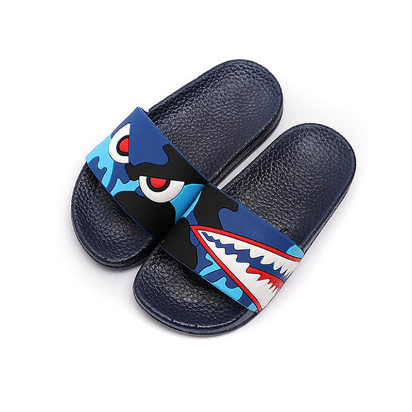 Kids Slippers Boys Girls Slippers Cartoon Monster Indoor Outdoor Slides Beach Summer Sandals Shoes