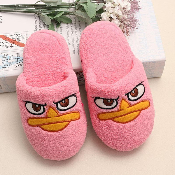 Children Plus Velvet Thick Non-slip Soft Bottom Warm Boy Girl Cartoon Home Slippers