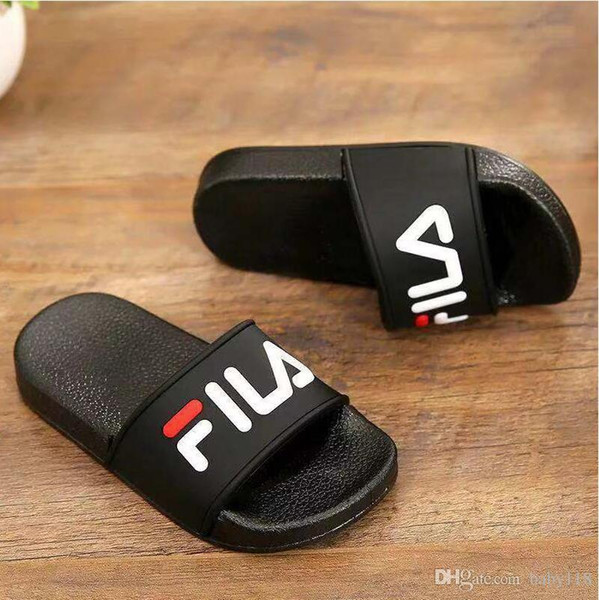 Spring summer autumn and winter sports children's slippers indoor home bathroom sandals simple fashion non slip PVC slippers Size 26-35