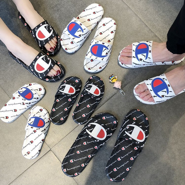 Women Men Letter Sandal Summer Unisex Slippers Slip on Flip Flops Wedge Platform Sandals Beach Water Rain Mules Shoes