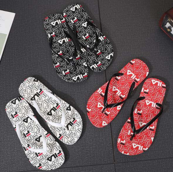 Flip-flop female summer new fashion casual letter pinch sandals and slippers outside wearing flat non-slip beach shoes