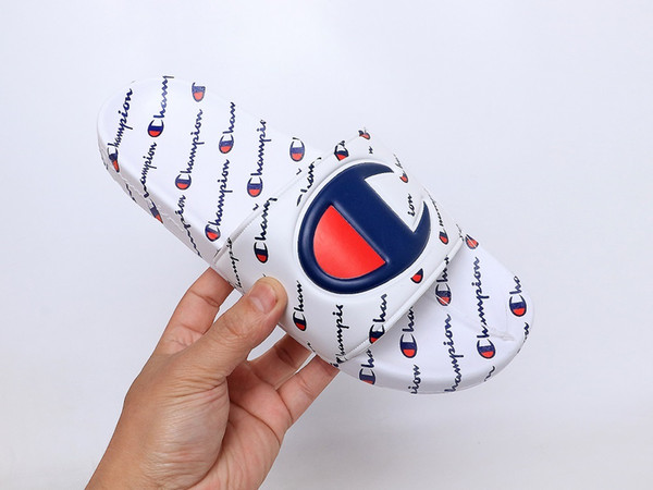 hococal 2019 New Arrival Champ Flip-Flops for Good quality Fashion Slippers Men Women Summer Beach Slipper Black Casual Sandals fashion Shoe