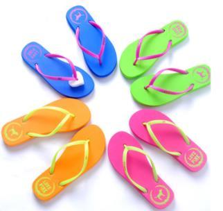 Girls Pink Flip Flops Love Pink Sandals Pink Letter Beach Slippers Shoes Summer Soft Beach Slipper 2pcs/pair 50pairs